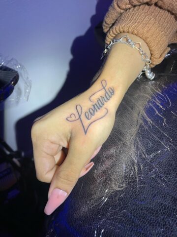 Name Tattoos on Hand