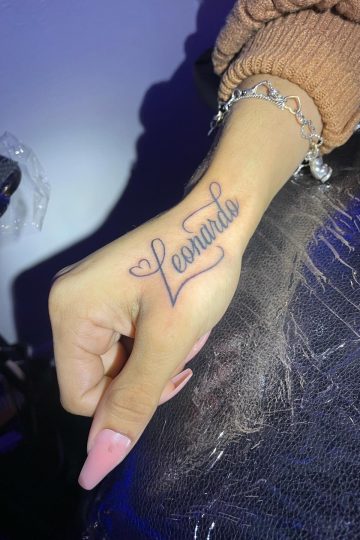 Name Tattoos on Hand