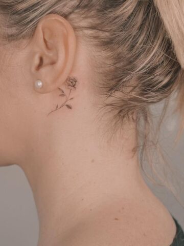 behind the ear tattoo ideas