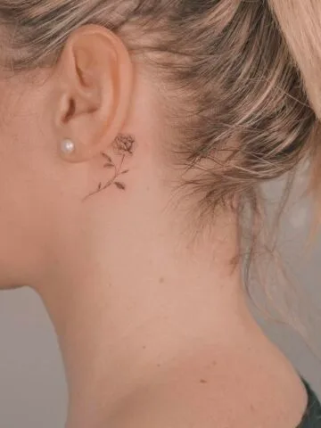 behind the ear tattoo ideas