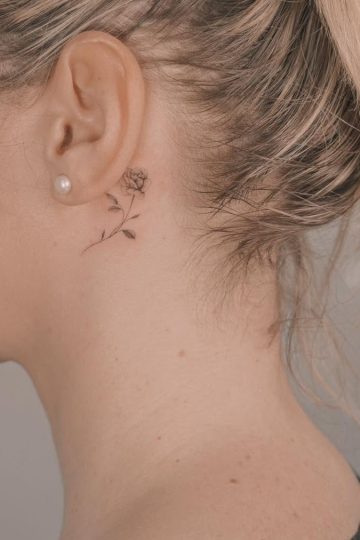 behind the ear tattoo ideas