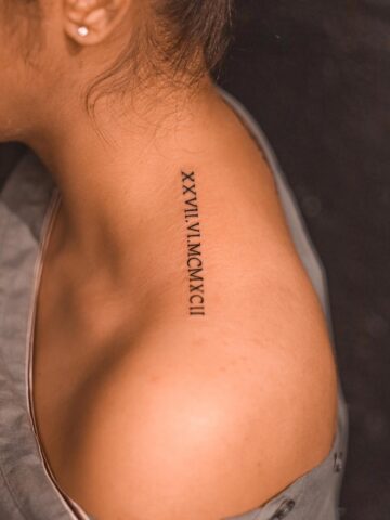 Roman Numeral Date Tattoos