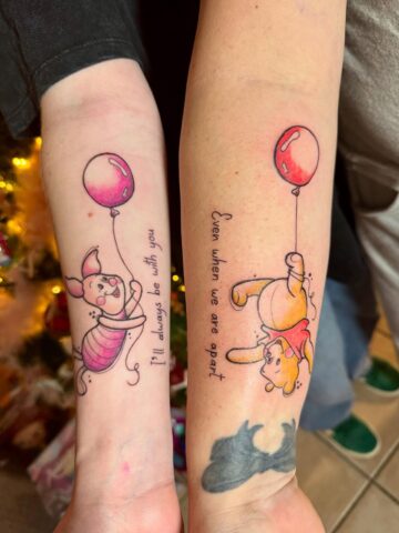 mother and daughter disney tattoos