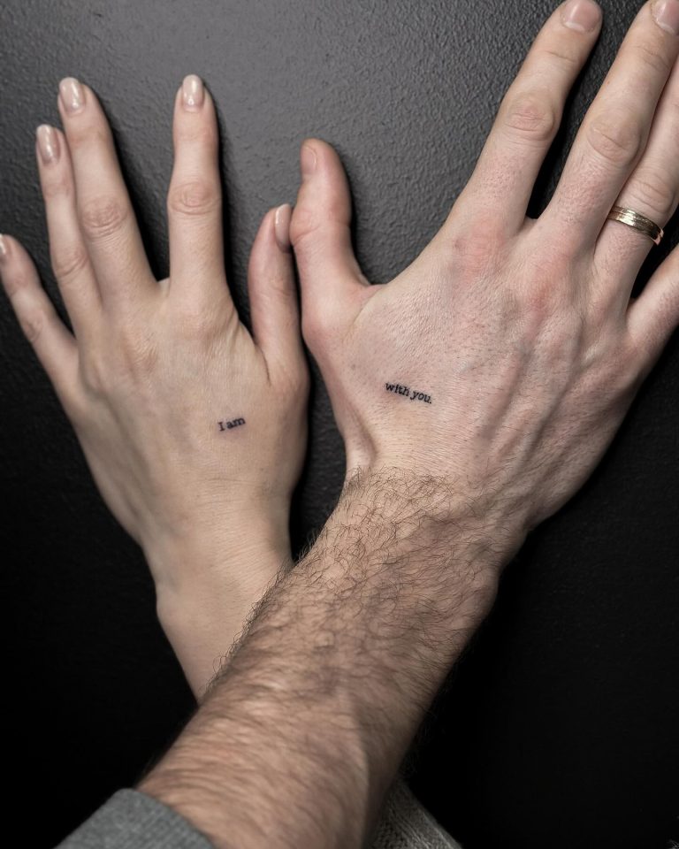 22 Minimalist Couple Tattoo Ideas for Subtle Symbolic Love
