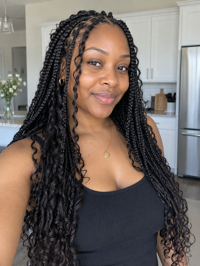22 Boho Braids Hairstyles, from Knotless to Goddess
