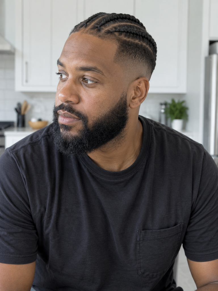 18 Short Braid Hairstyles for Black Men, from Cornrows Up